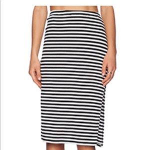 Black and white stripe skirt
